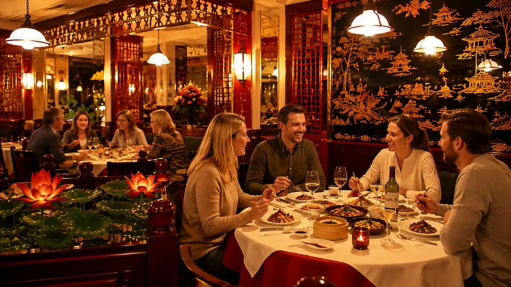 Gastraum des China Palast in Linz